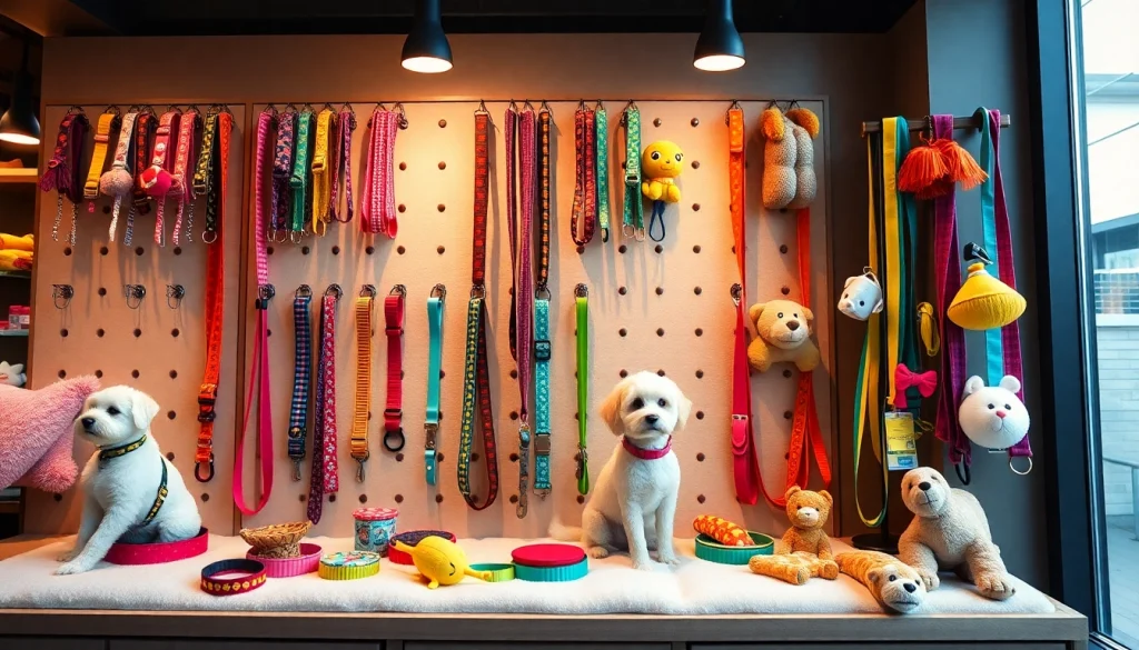 Shop vibrant pet accessories including stylish collars and toys for your furry friends.