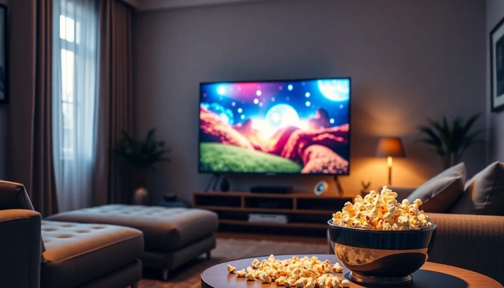 Experience high-quality abonnement iptv streaming in a cozy living room setting with modern decor and a vibrant TV display.