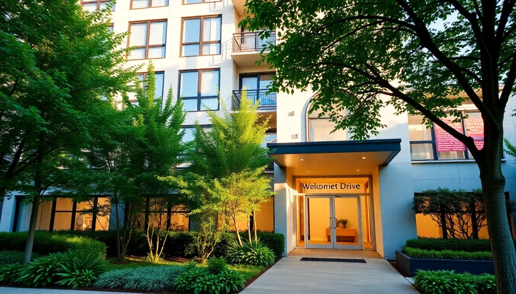 View of the modern Margaret Drive residence showcasing its inviting exterior and lush landscaping.