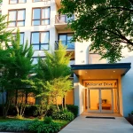 View of the modern Margaret Drive residence showcasing its inviting exterior and lush landscaping.