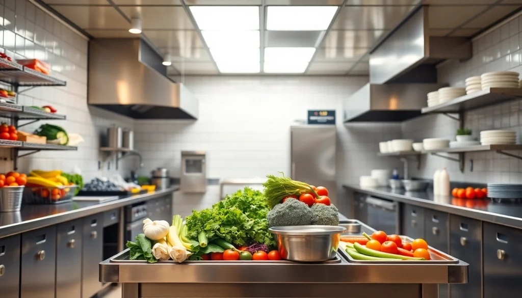 Performing prep table repair on a stainless steel surface, showing essential tools and a clean workspace.