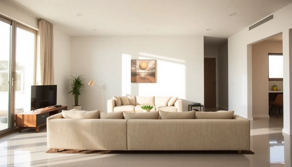 Bond cleaning Logan showcases a spotless living room, highlighting pristine surfaces and professional cleaning service.