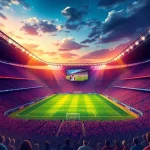 Experience thrilling เว็บดูบอล action in a lively stadium packed with passionate fans cheering for their teams.