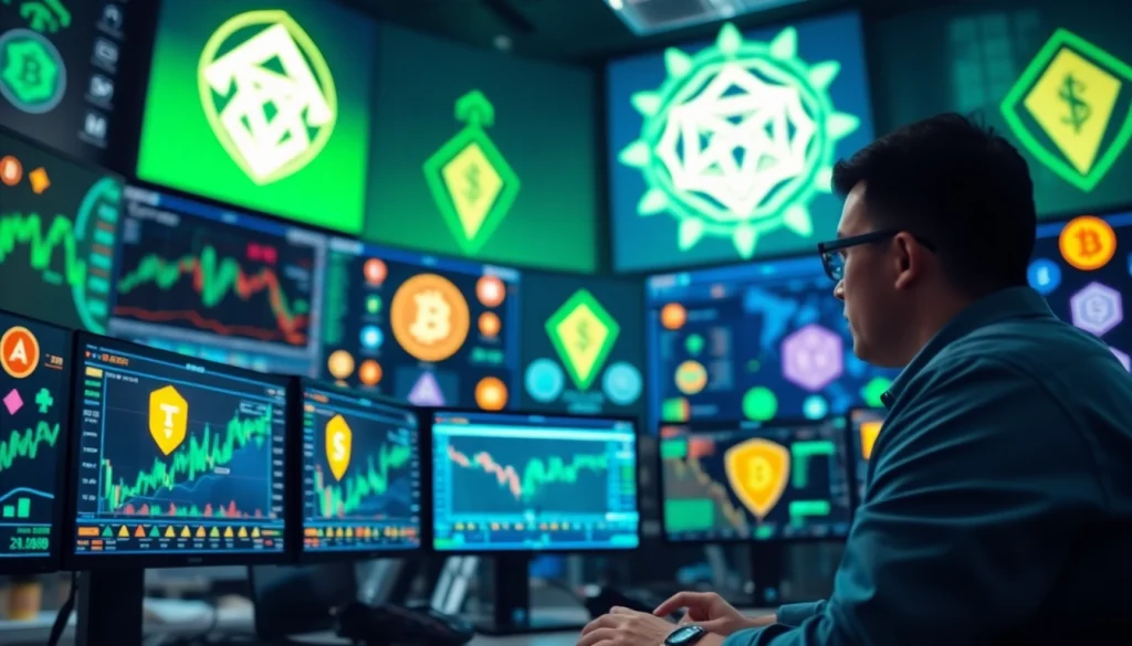 Analyze coinbase altcoin gems through vibrant cryptocurrency market visuals.