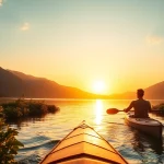 Experience the beauty of nature with www.sudswild.com showcasing an adventure scene of kayaking in serene surroundings.
