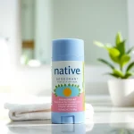 Experience the best native deodorant smell with this attractive display of Native Deodorant packaging.