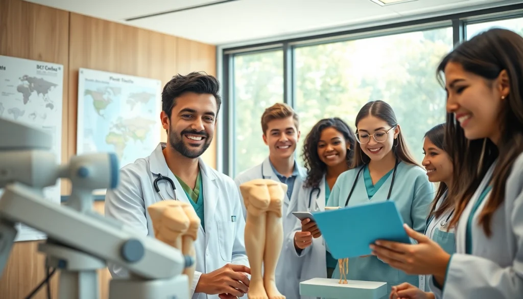 Medizinstudium ohne Aufnahmeprüfung: Studenten arbeiten zusammen in einem modernen Labor.