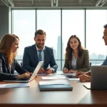 Enhancing compliance services efficiency through professional teamwork in a strategic meeting.