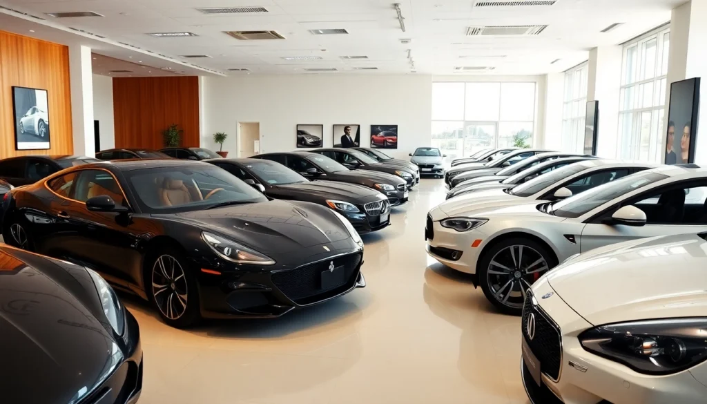 Showcasing a variety of perfect cars in a luxurious showroom environment.