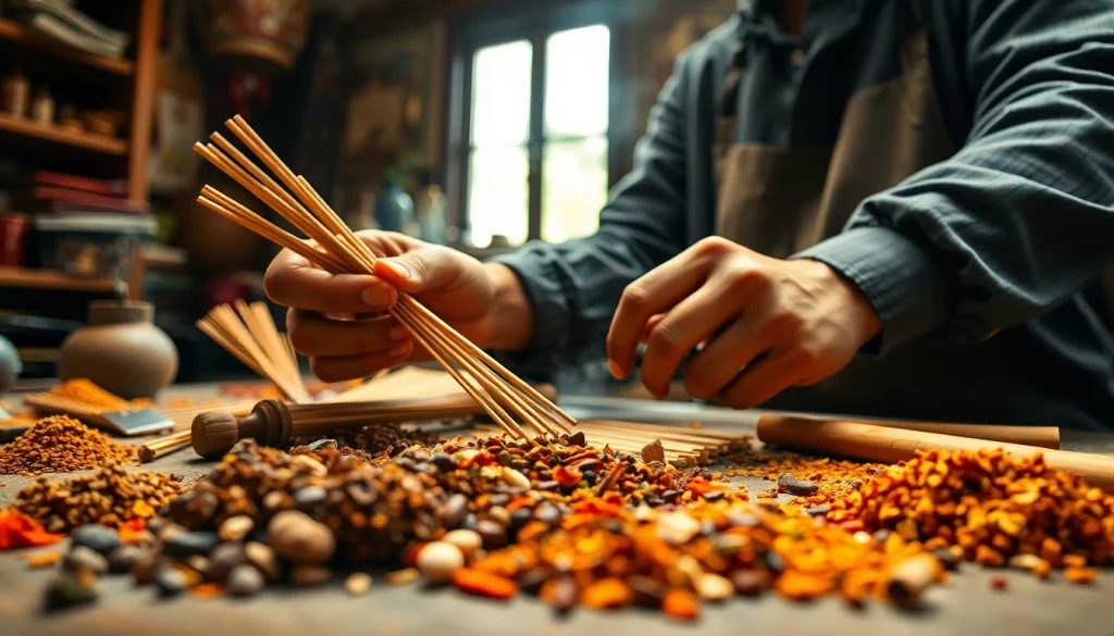 In artisan hands, oriental incenses are crafted from natural resins and spices.