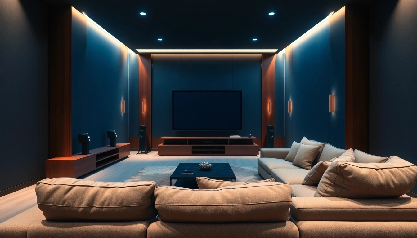 Enhance your space with professional home theater installation near me featuring modern design and advanced audio.