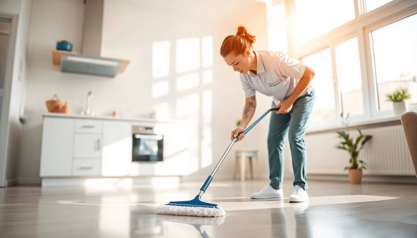 Bond cleaning Logan professional deep cleaning an apartment’s kitchen with spotless surfaces.