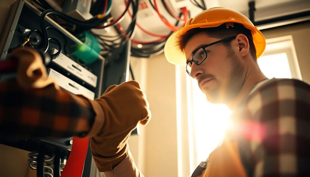Professional electrician working as an Electrical Contractor Clearwater, ensuring safe installations.
