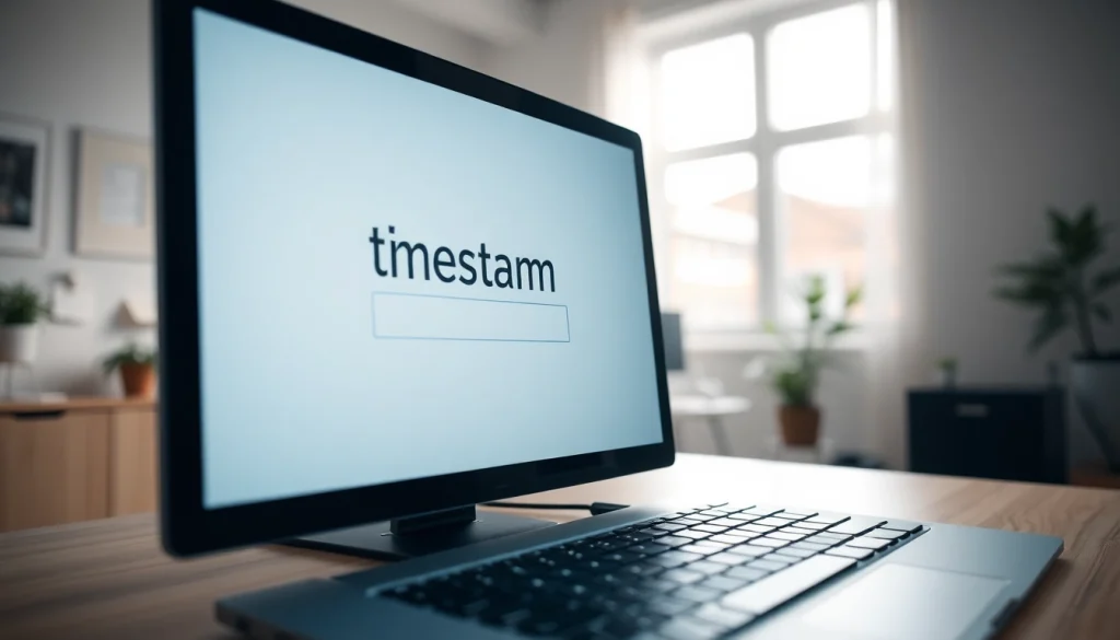 Timestamp document online showcasing a digital interface for secure document timestamping.