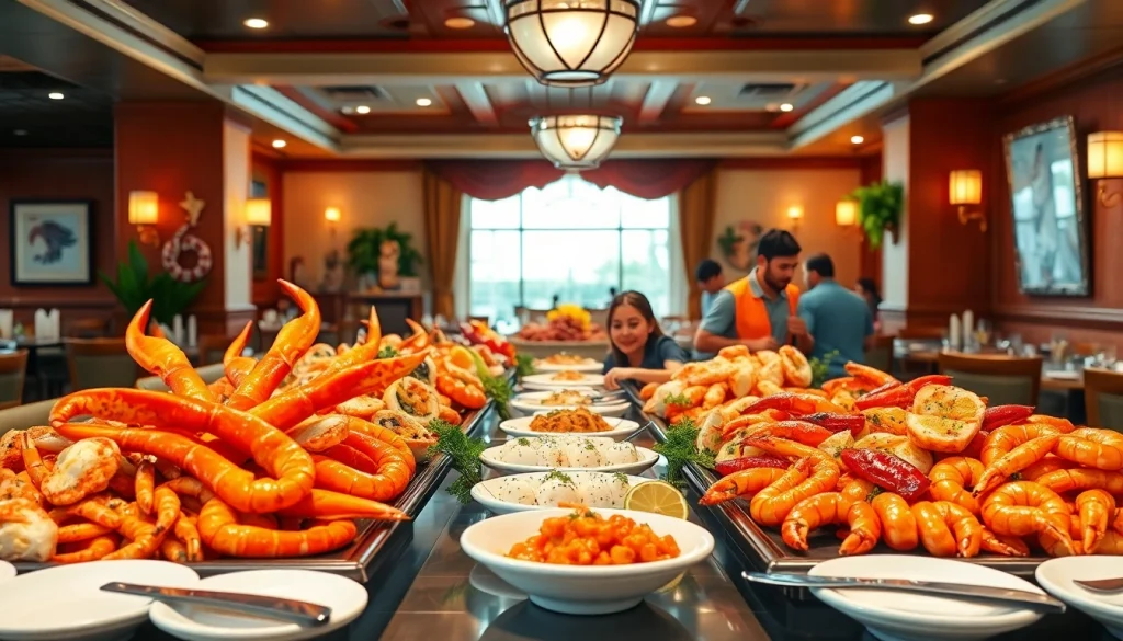 Discover Seafood Buffets near me featuring an extensive spread of fresh seafood dishes.