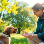 Engaging dog training session in Irvine, highlighting effective training techniques for puppies.