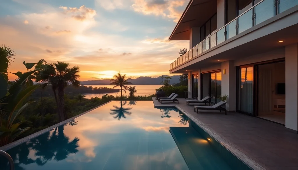 Phuket real estate agent showcasing a luxury property with stunning views and modern amenities.
