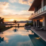 Phuket real estate agent showcasing a luxury property with stunning views and modern amenities.
