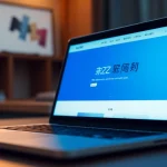 Engage with the interactive features of 美洽官网 through a sleek laptop interface.