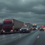 Düzce'de kaza sonrası olay yerine gelen acil durum ekiplerinin dikkatle müdahale ettiği bir trafik kazası.