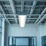 Enhance your space with an efficient LED Batten Light illuminating a modern office.