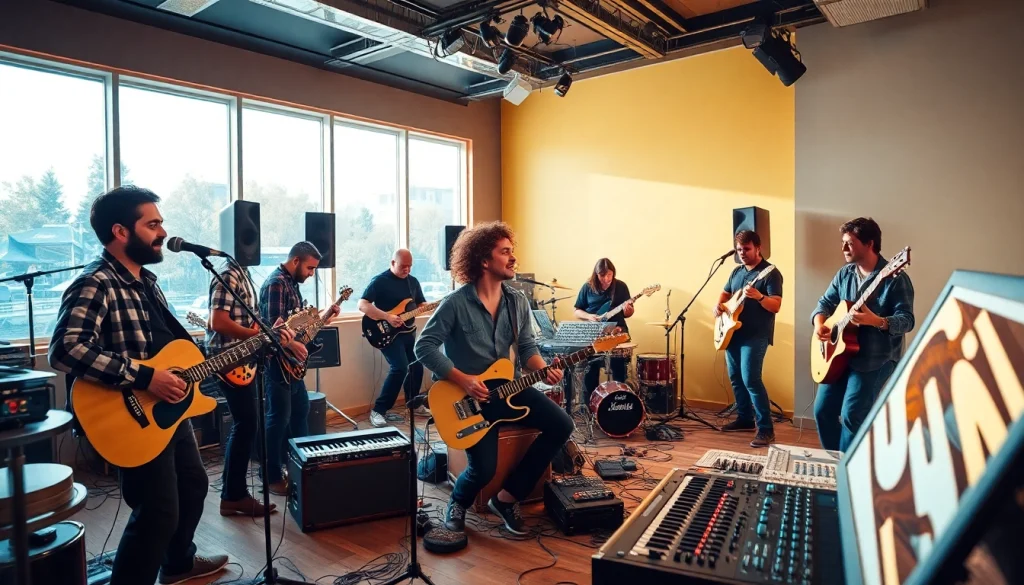 Boost your streaming presence with effective spotify promotion in a vibrant recording studio.