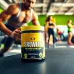 Enhance workout performance with pre-workout supplement showcased in a dynamic gym setting.