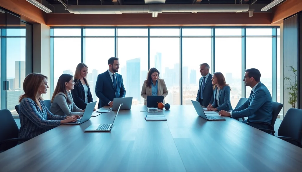 Quickplus Business Consultants team collaborating in a modern office space.