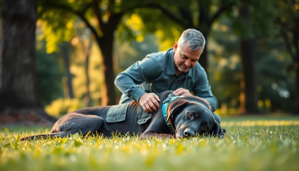 PTSD service dogs provide vital support to veterans in peaceful settings, enhancing emotional well-being.
