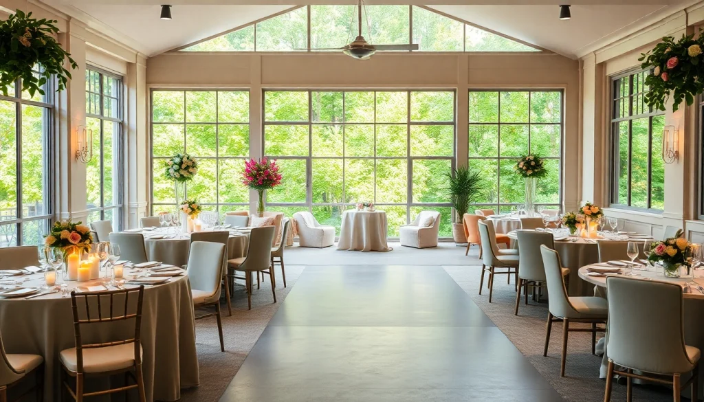 Experience the elegance of le lieu with its beautifully arranged event space, perfect for celebrations.