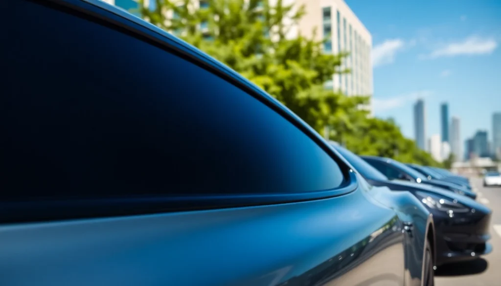 Tesla window tinting Southampton showcasing sleek vehicles with professional finishes.