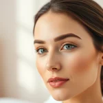 Reveal the benefits of a botox brow lift on a model in a tranquil spa setting.
