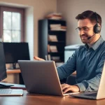Offering professional residential IT support in a cozy home office environment.