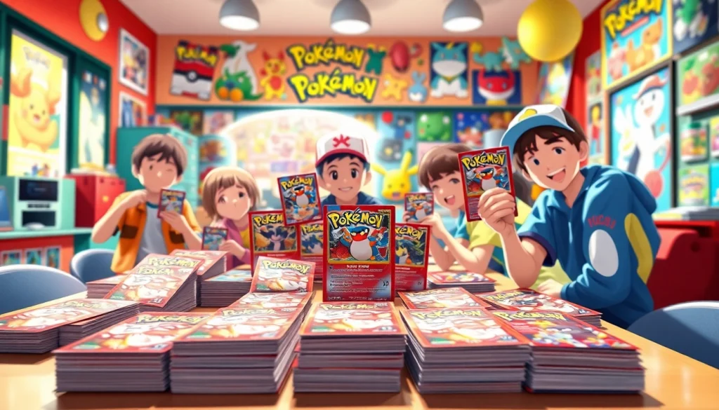 Engaged collectors with Pokémon TCG cards in India showcasing excitement and variety.