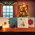 Craft beautiful last-minute Christmas cards London in a cozy festive setting.