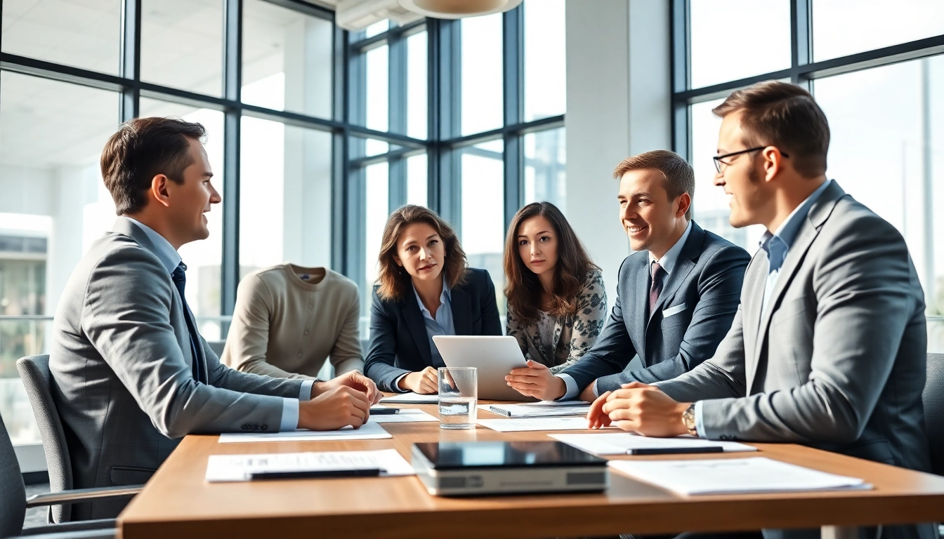 Engaging meeting scene with Quickplus Business Consultants showcasing collaboration among professional advisors.