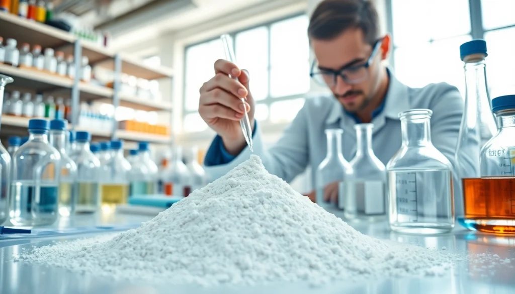 Sodium Carboxymethyl Cellulose showcased in a laboratory, highlighting precision and scientific inquiry.