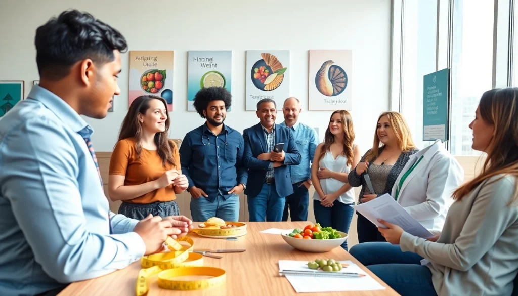 Consultation at a las vegas weight loss center with a nutritionist guiding clients towards healthier choices.