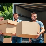 Efficient movers Toronto showcasing teamwork during a residential move.
