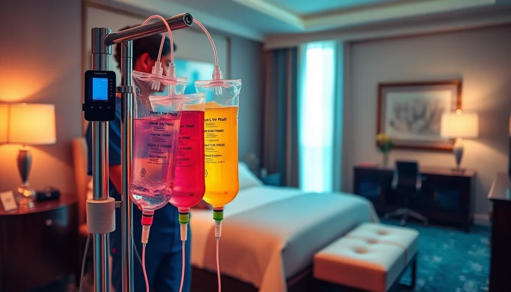 Experience revitalizing vegas iv treatment in a luxurious hotel setting.