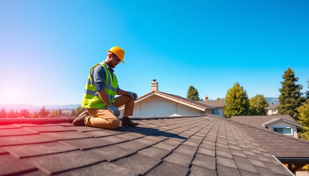 Evaluate roofing solutions in Vancouver Wa with a contractor inspecting a home roof.